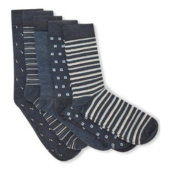 Navy Patterned Socks Multipack - ASENA40005 / 326 711